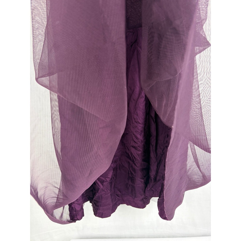 Vintage Purple Tulle Maxi Skirt High Waisted Formal Evening Gown Skirt 9/10 - Picture 5 of 10